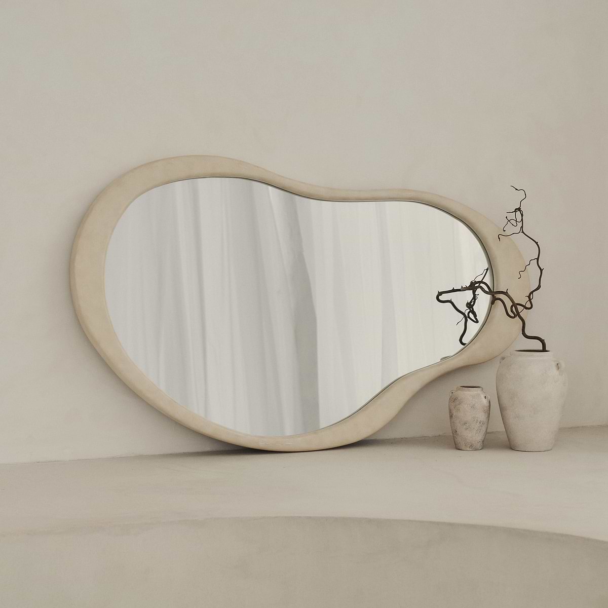 Miroir ARCURVA Overmantle Béton