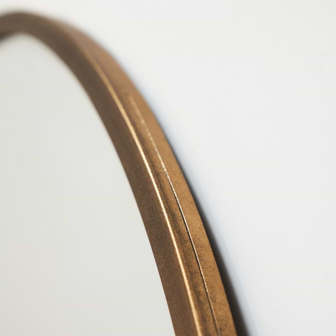 Gold Metal Modern Round Mirror 100cm x 100cm - Higgins
