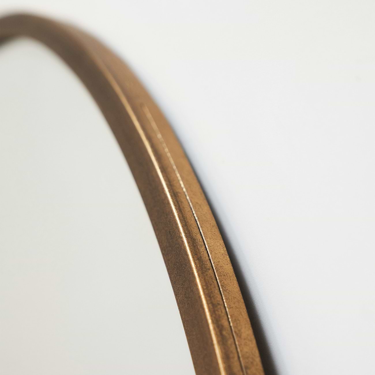 Gold Metal Modern Round Mirror 100cm x 100cm - Higgins