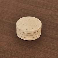 Marbelle - Cream Travertine Coasters Set of 4 Round