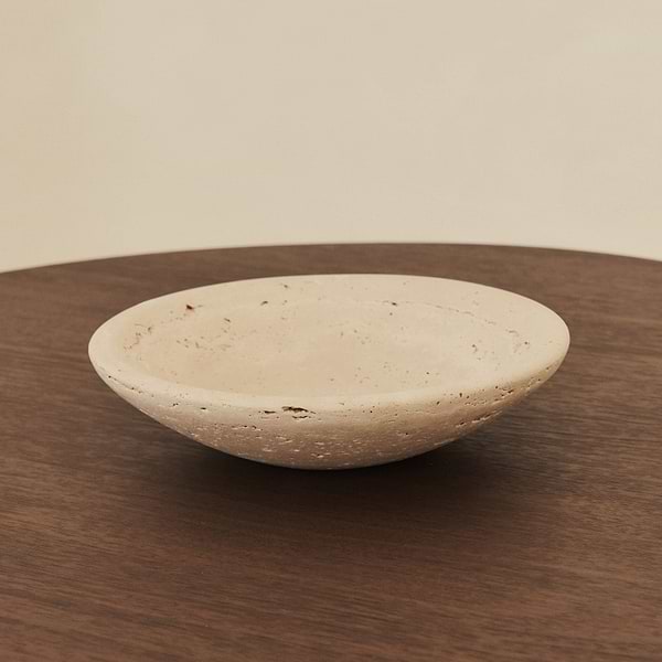 Marbelle - Cream Travertine Decorative Bowl