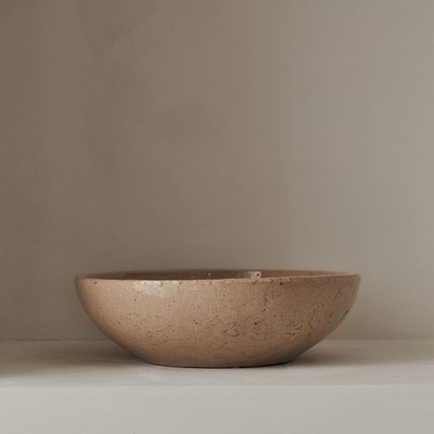 Portera - Beige Gloss Ceramic Decorative Bowl