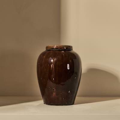 Portera - Chocolate Gloss Ceramic Vase