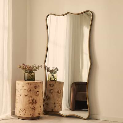 Elise - Gold Full Length Art Deco Metal Mirror 180cm x 90cm