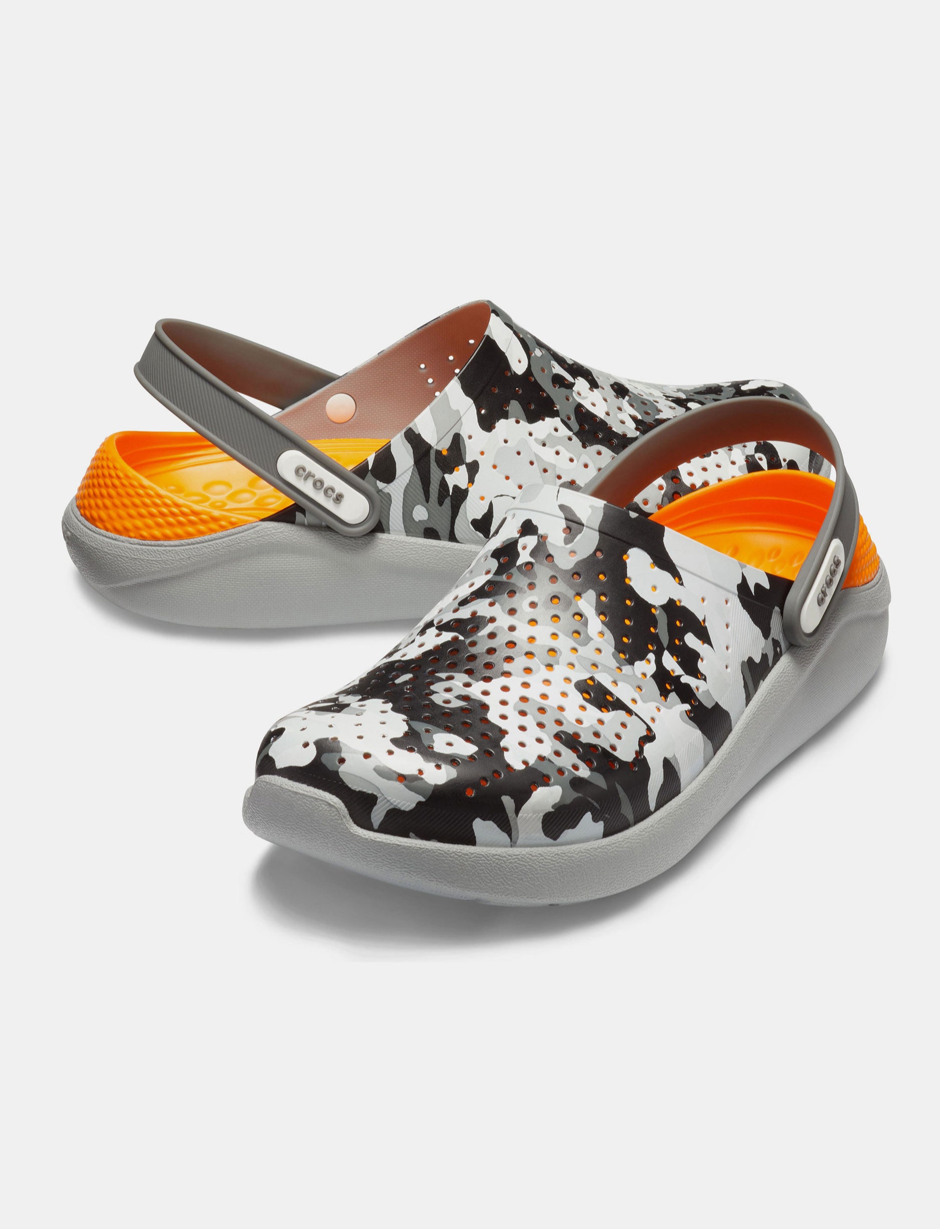 Crocs LiteRide Graphic Clog W - נעלי קרוקס לנשים לייט רייד בצבעי הסוואה אפור בהיר