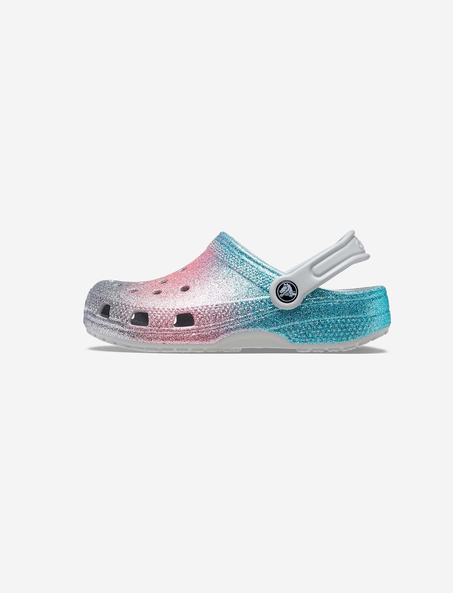 Crocs Classic Glitter Clog T - כפכף לילדות קרוקס קלאסי בהדפס נצנצים מידות קטנות