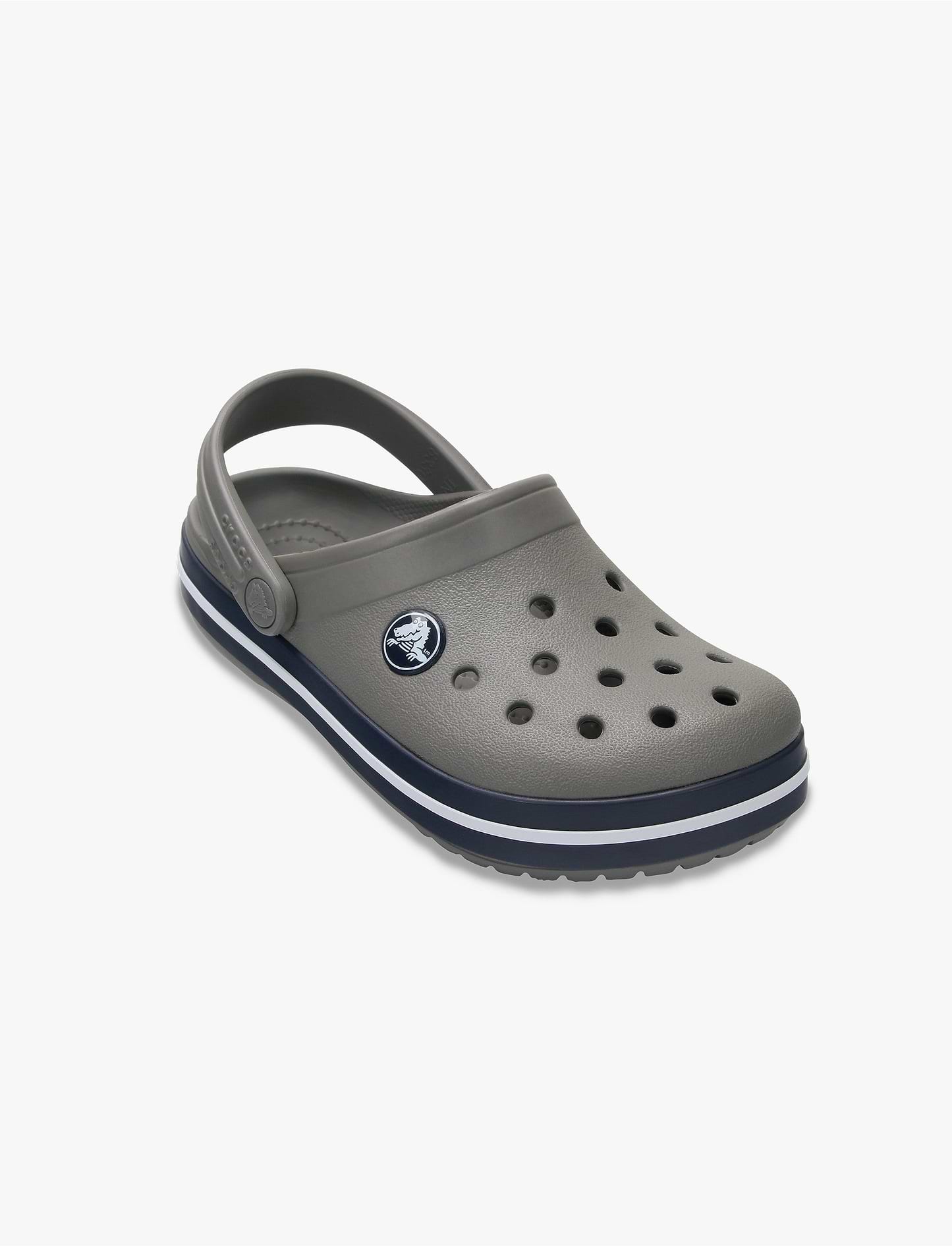 Crocs CrocBand Clog T - כפכפים לילדים קרוקס קרוקבנד בצבע אפור/נייבי מידות קטנות