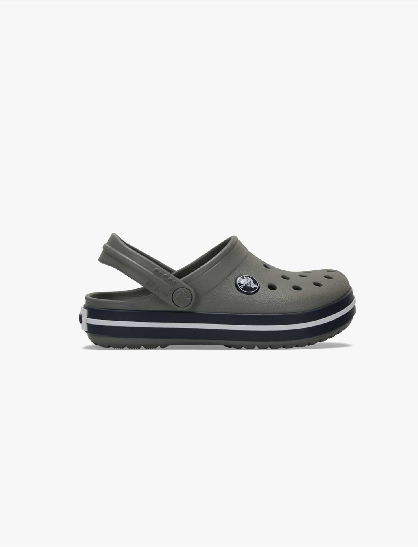 Crocs CrocBand Clog T - כפכפים לילדים קרוקס קרוקבנד בצבע אפור/נייבי מידות קטנות