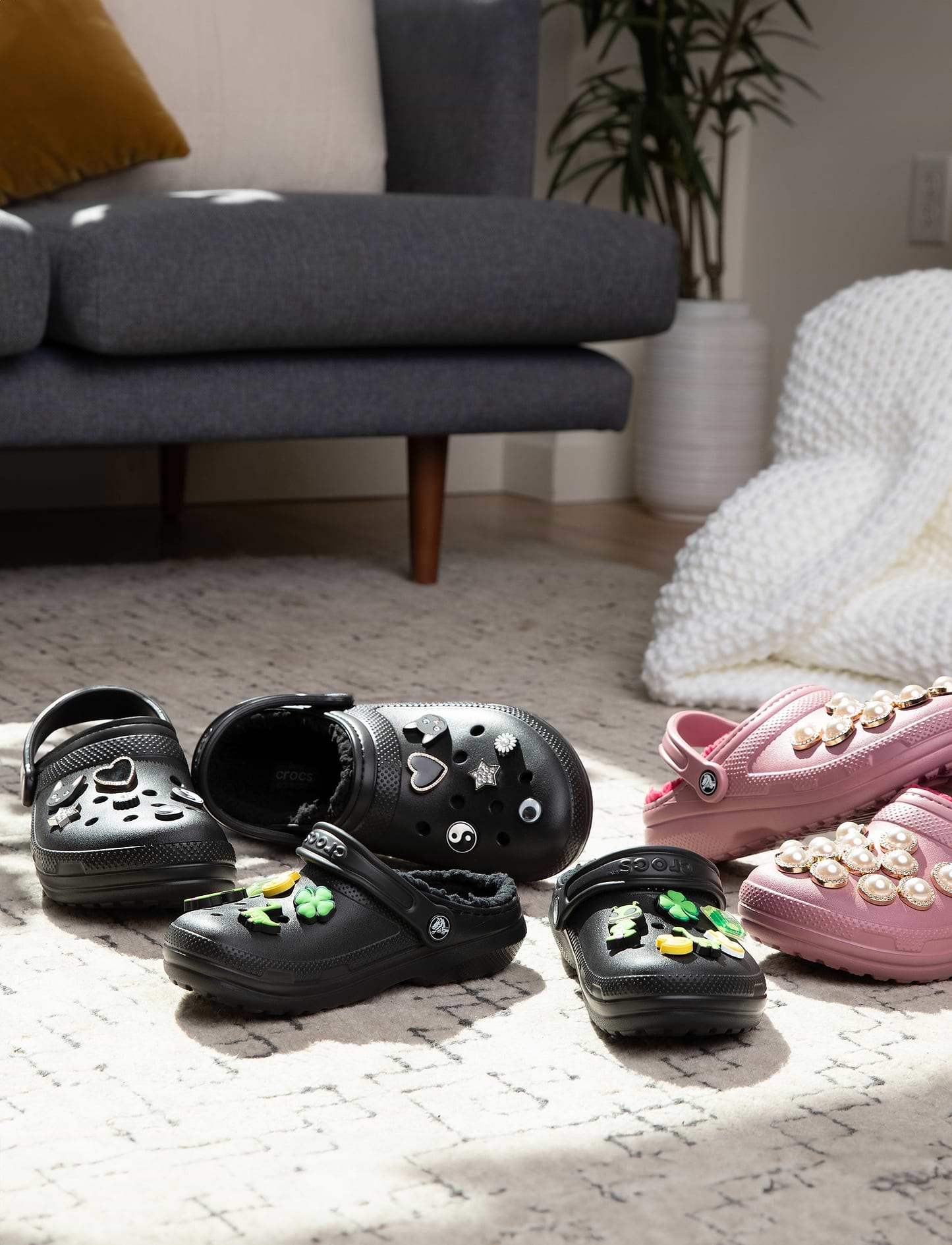 Crocs Classic Lined Clog K - כפכפים פרוותיים קרוקס לילדים