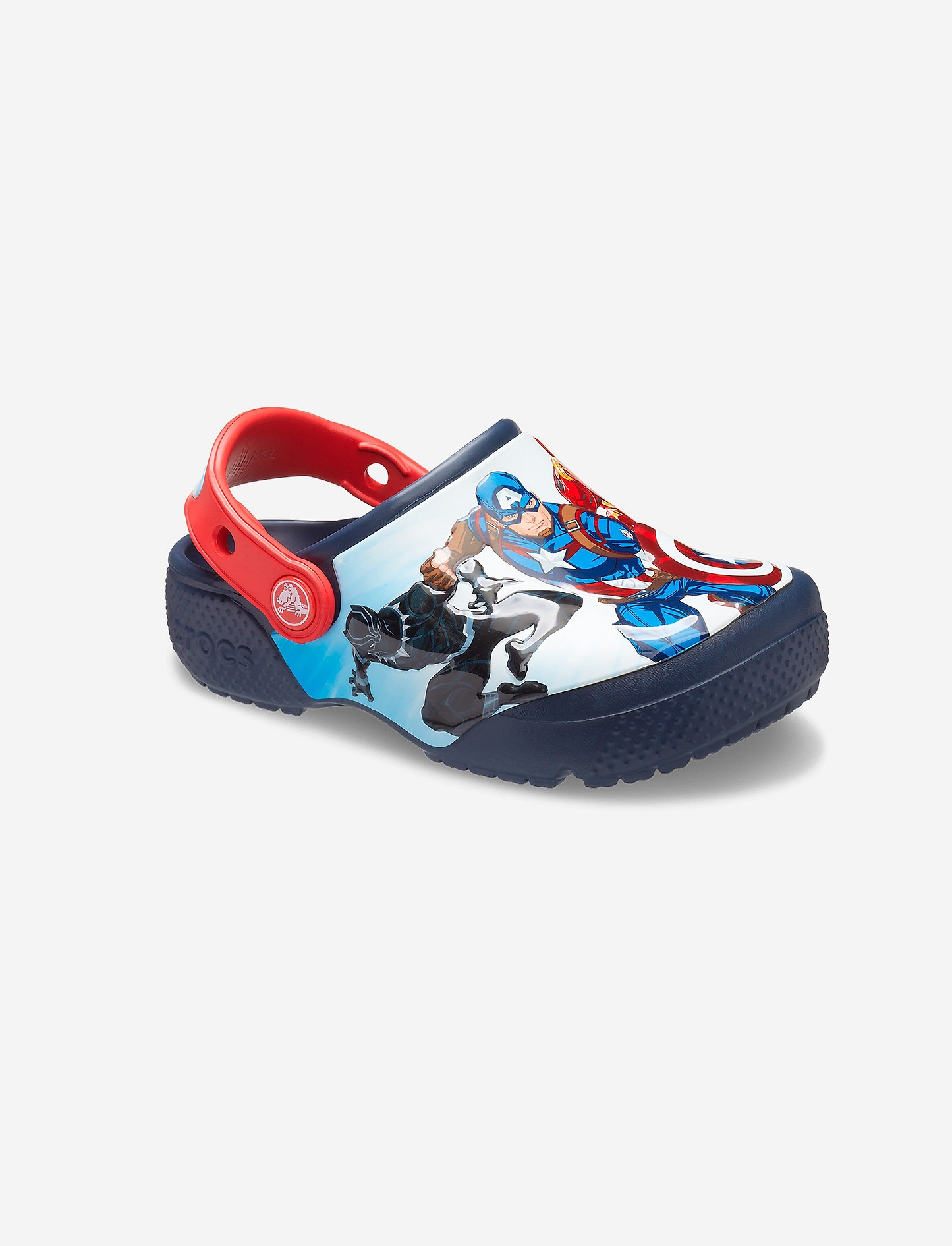 Crocs Kids Fun Lab Avengers Patch Clog - כפכפי קרוקס לילדים בהדפס גיבורי על מרבל