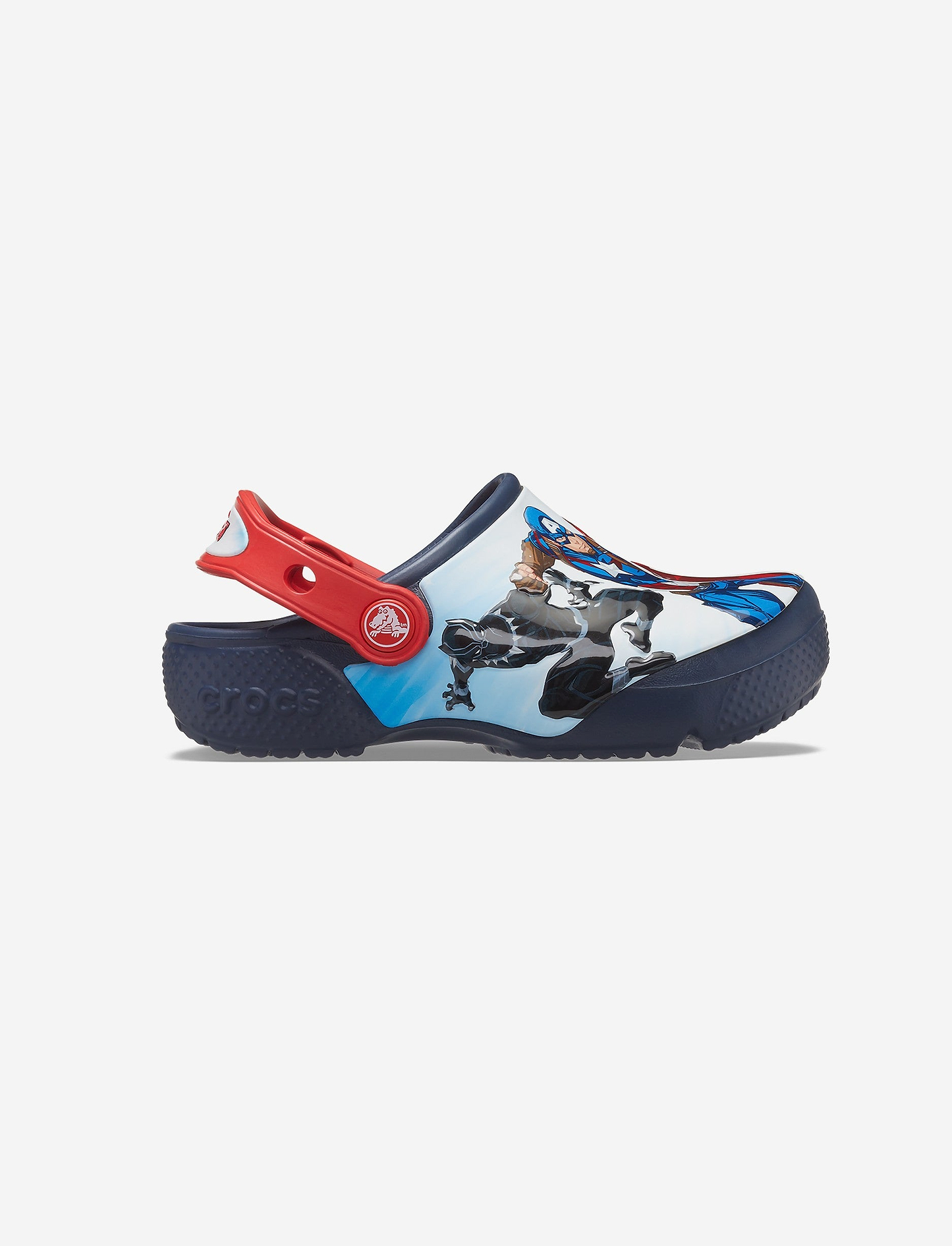 Crocs Kids Fun Lab Avengers Patch Clog - כפכפי קרוקס לילדים בהדפס גיבורי על מרבל