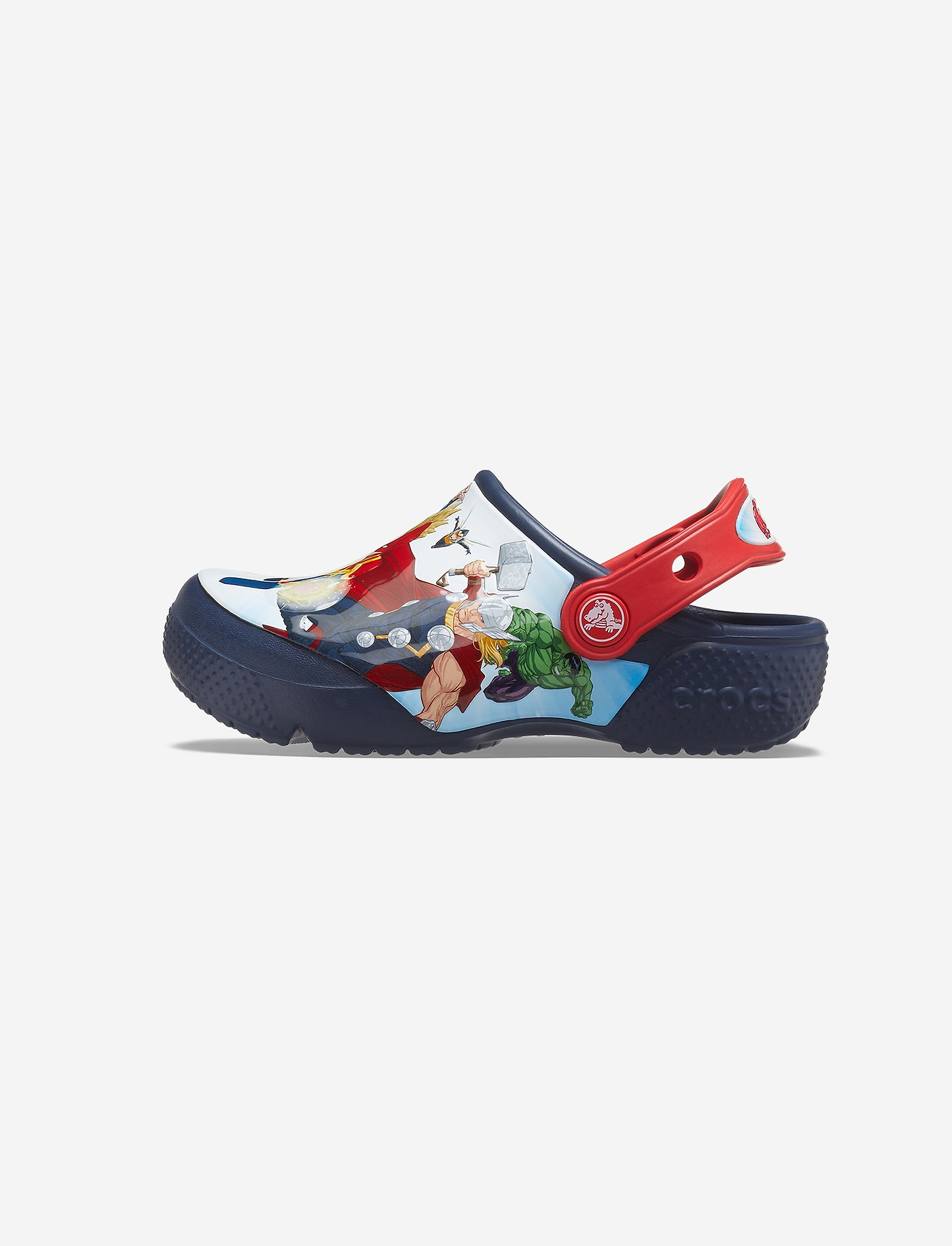 Crocs Kids Fun Lab Avengers Patch Clog - כפכפי קרוקס לילדים בהדפס גיבורי על מרבל