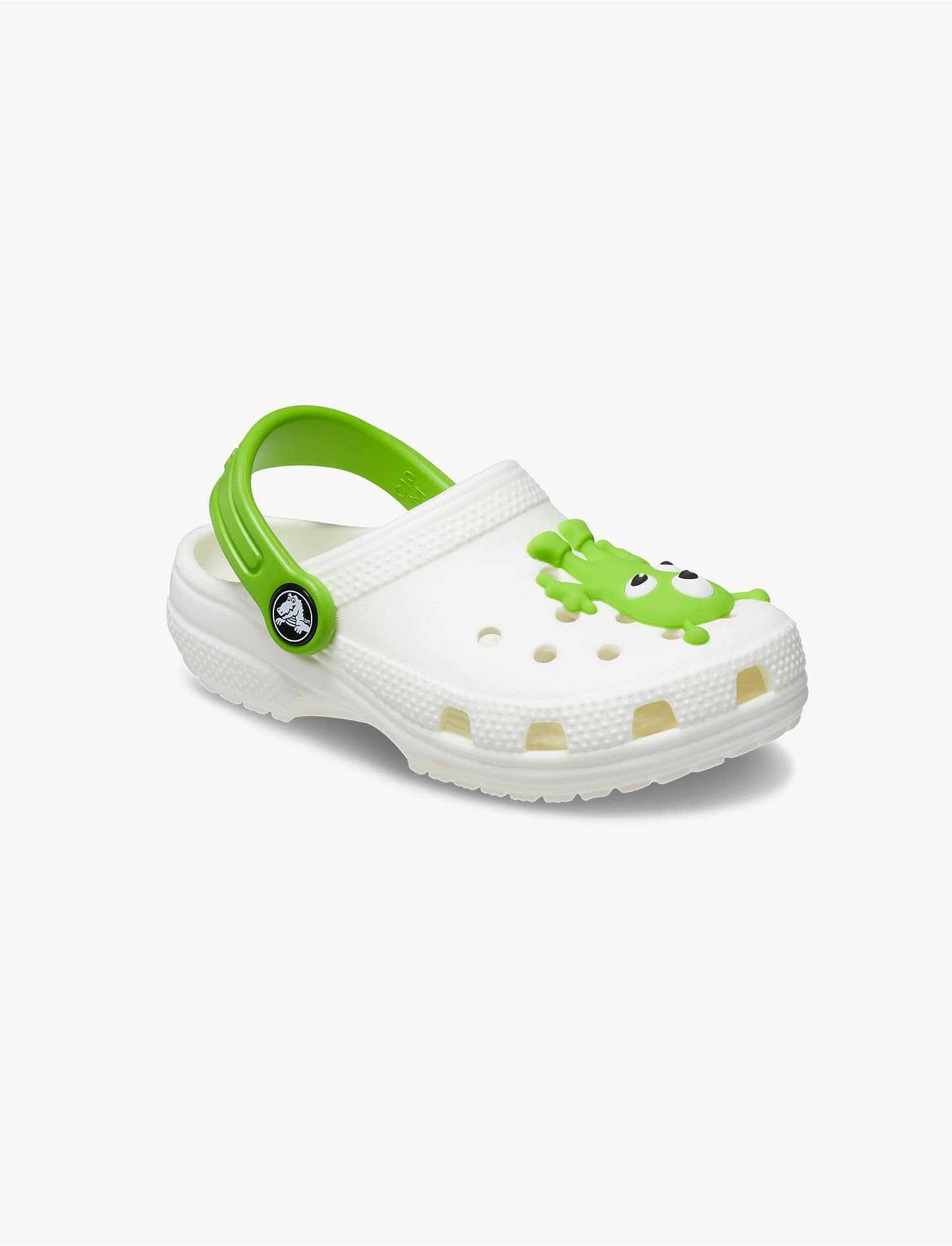 Crocs Classic Glow Alien Clog T - כפכפי קרוקס קלוג בצבע לבן עם דמות חייזר ירוק