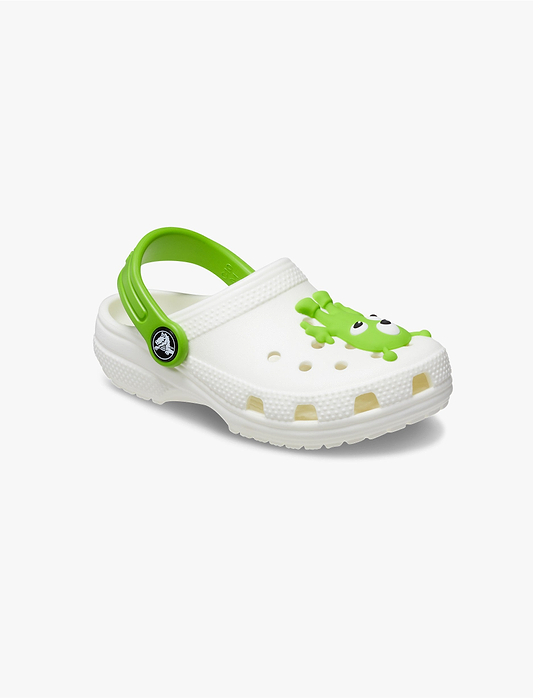 Crocs Classic Glow Alien Clog T - כפכפי קרוקס קלוג בצבע לבן עם דמות חייזר ירוק