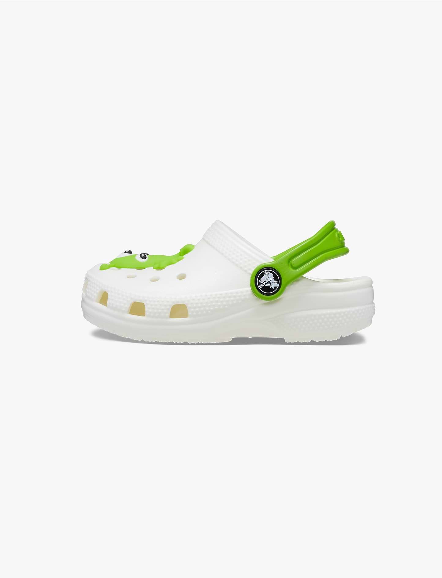 Crocs Classic Glow Alien Clog T - כפכפי קרוקס קלוג בצבע לבן עם דמות חייזר ירוק