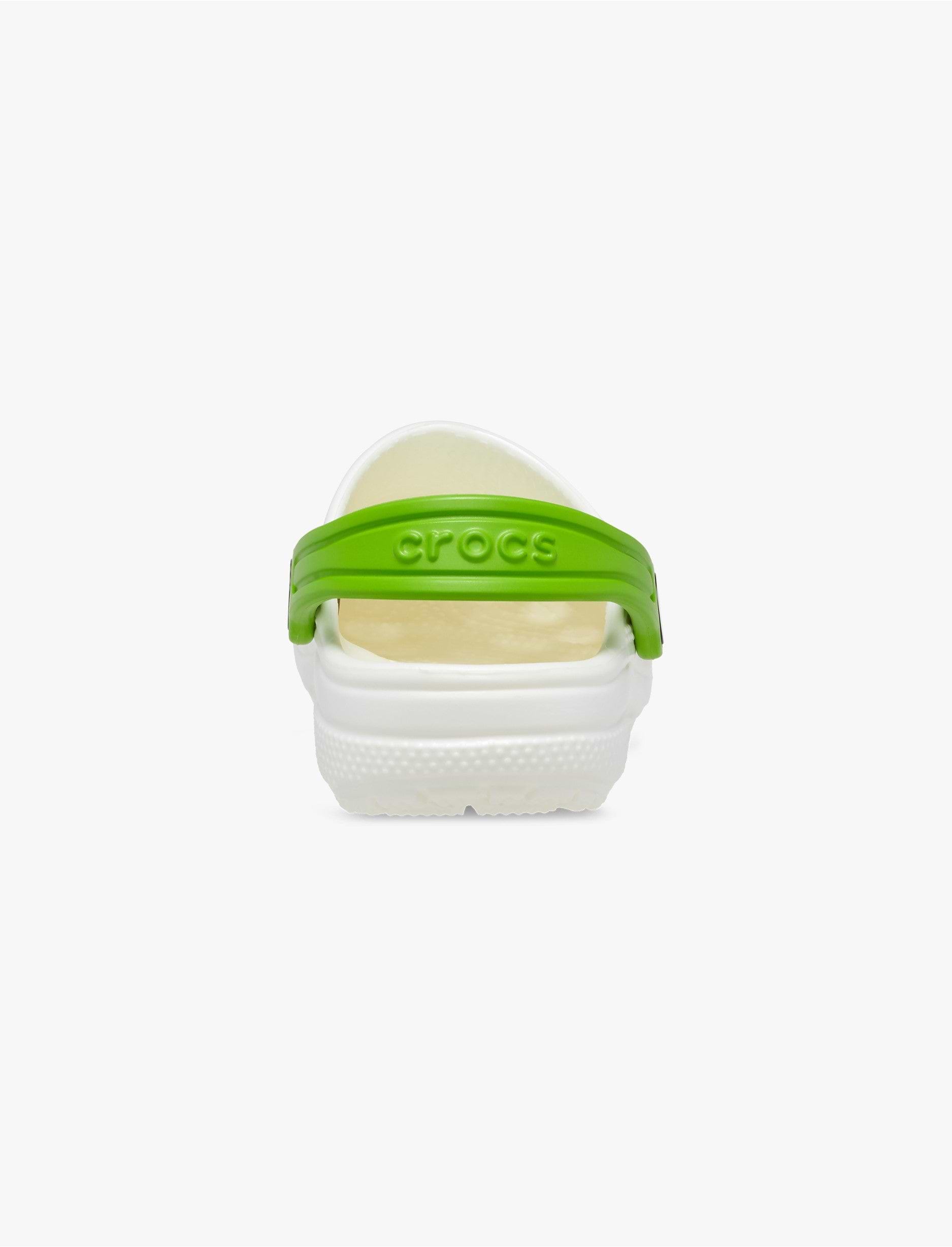 Crocs Classic Glow Alien Clog T - כפכפי קרוקס קלוג בצבע לבן עם דמות חייזר ירוק