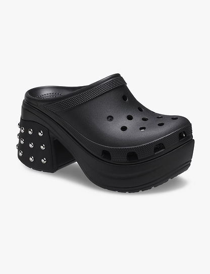 Crocs Siren Studded Clog - כפכפי פלטפורמה סיירן קרוקס בעיטור ניטים לנשים בצבע שחור