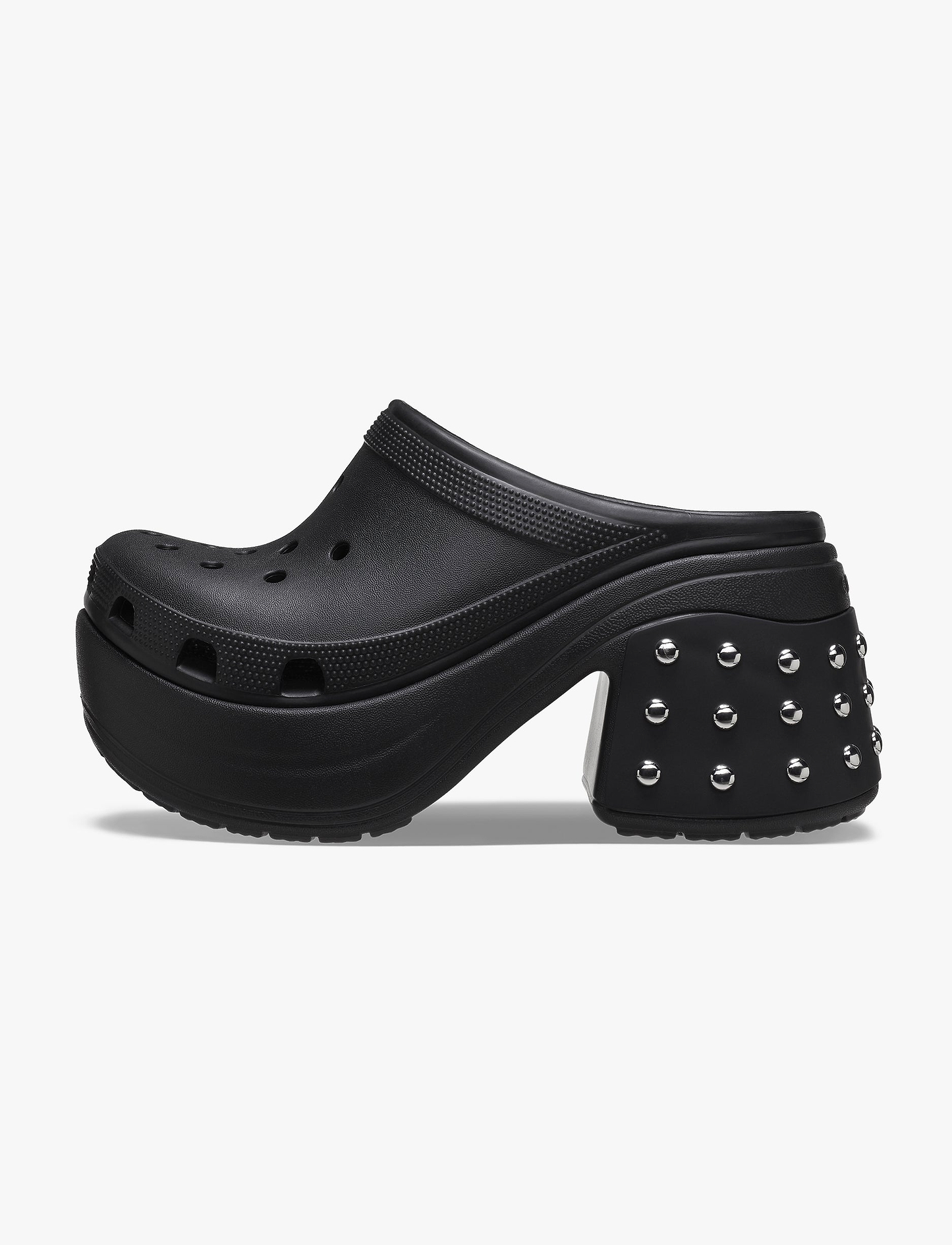 Crocs Siren Studded Clog - כפכפי פלטפורמה סיירן קרוקס בעיטור ניטים לנשים בצבע שחור