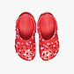 Crocs Classic VDay Clog T - כפכפי קרוקס לילדות בהדפס לבבות בצבע ורוד מידות קטנות