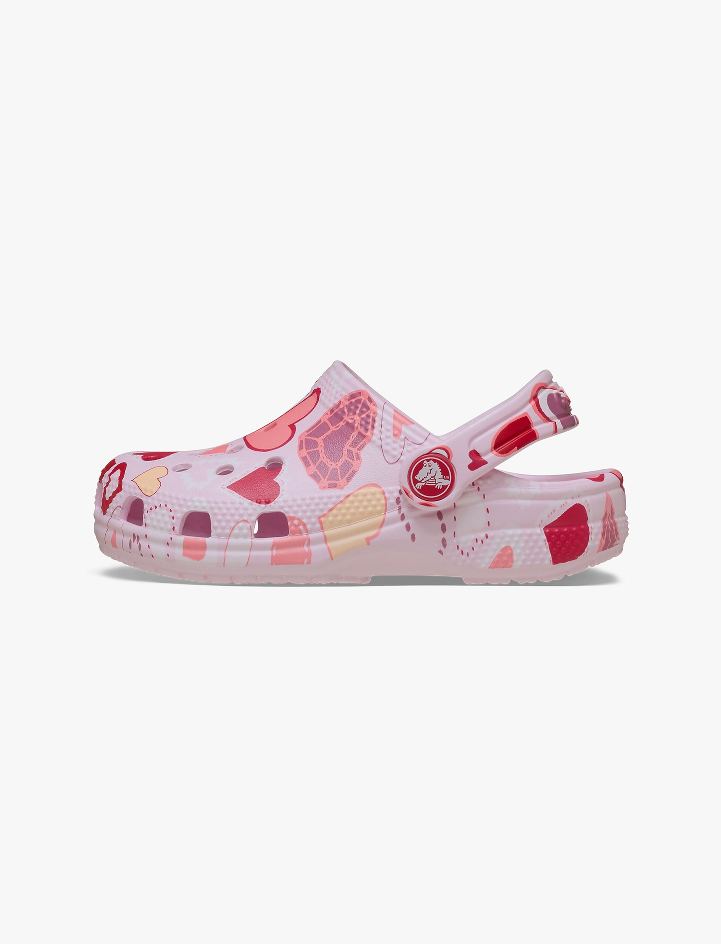 Crocs Classic VDay Clog T - כפכפי קרוקס לילדות בהדפס לבבות בצבע ורוד מידות קטנות