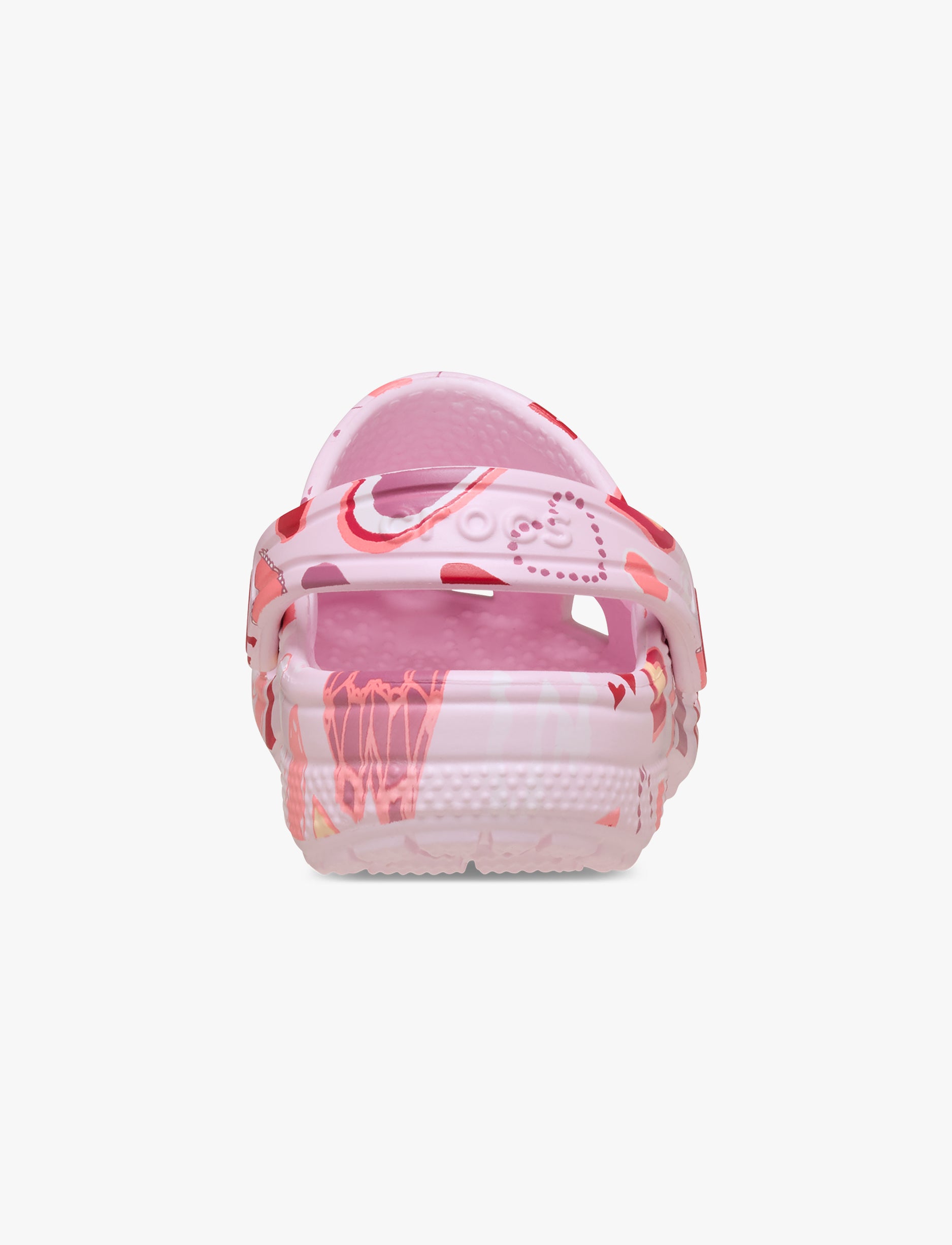 Crocs Classic VDay Clog T - כפכפי קרוקס לילדות בהדפס לבבות בצבע ורוד מידות קטנות