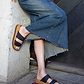 Crocs Brooklyn Woven Buckle - כפכפי פלטפורמה קרוקס לנשים עם סוליה קלועה