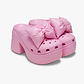 Crocs Siren Bow Clog - כפכפי פלטפורמה סיירן בצבע ורוד טוויד