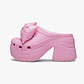 Crocs Siren Bow Clog - כפכפי פלטפורמה סיירן בצבע ורוד טוויד