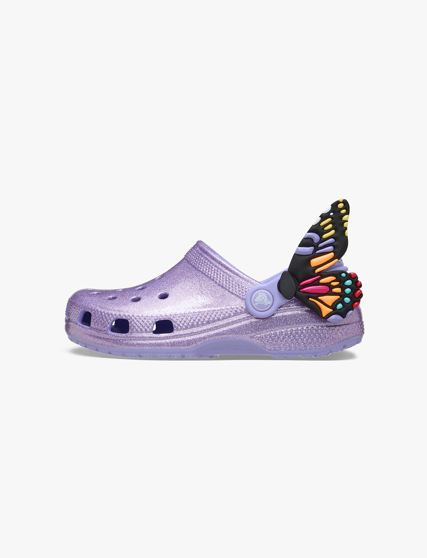 Crocs Classic I AM Butterfly Clog T - כפכפי קרוקס קלוג בעיטור פרפר בצבע סגול נצנצים