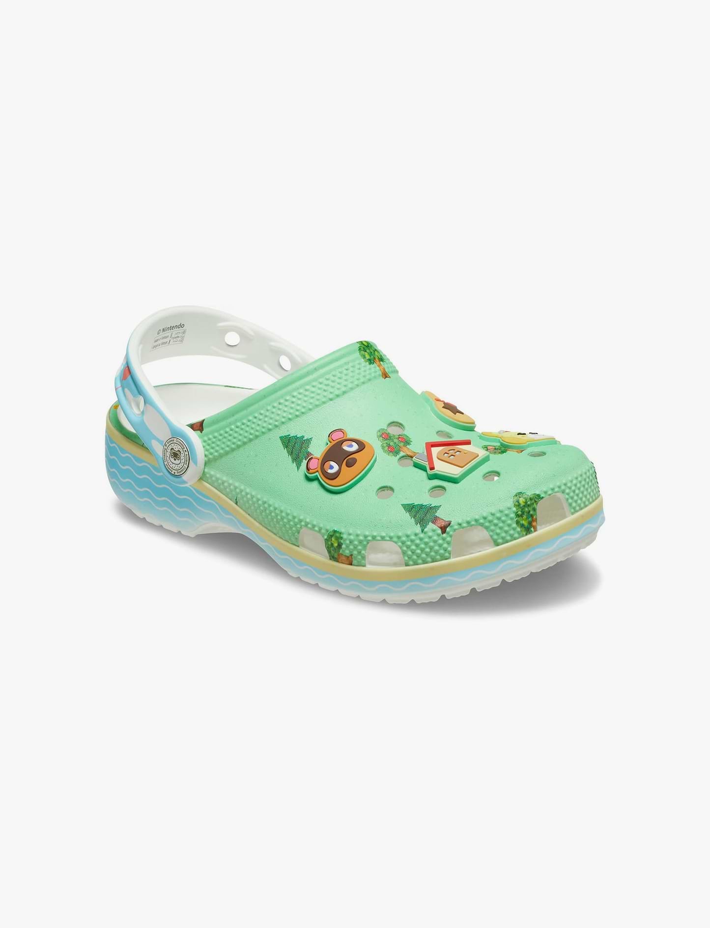 Crocs Animal Crossing Classic Clog K - כפכפי קרוקס קלוג חיות לילדים בצבע ירוק