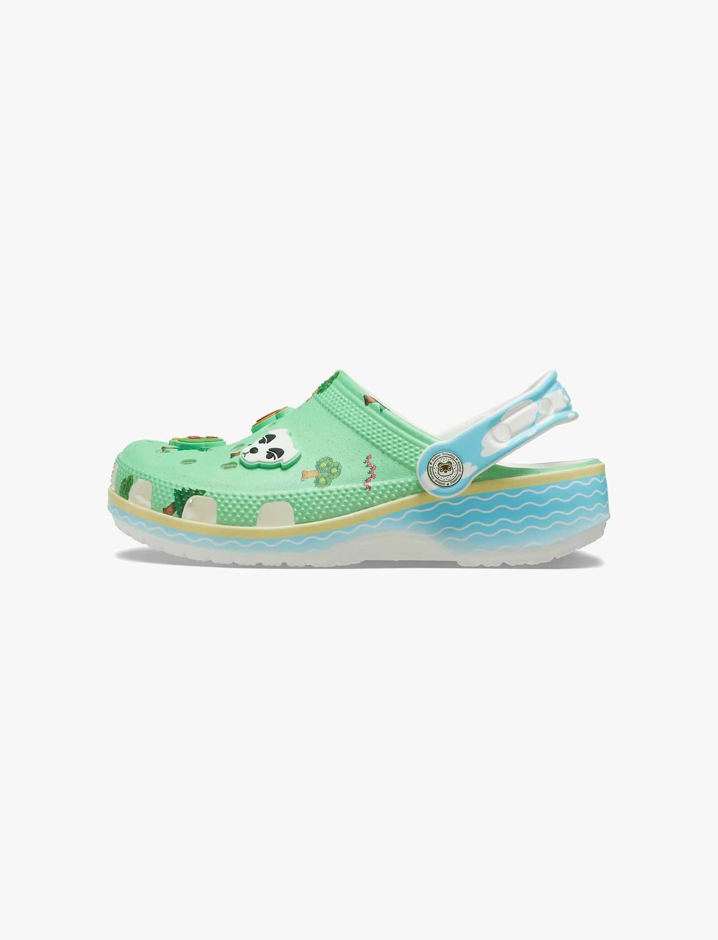 Crocs Animal Crossing Classic Clog K - כפכפי קרוקס קלוג חיות לילדים בצבע ירוק