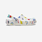 Crocs Classic Soccer Ball Clog K - כפכפי קרוקס קלוג לילדים בצבע לבן בהדפסים צבעוניים