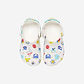 Crocs Classic Soccer Ball Clog K - כפכפי קרוקס קלוג לילדים בצבע לבן בהדפסים צבעוניים