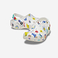 Crocs Classic Soccer Ball Clog K - כפכפי קרוקס קלוג לילדים בצבע לבן בהדפסים צבעוניים