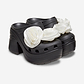 Crocs Siren Rosette Clog - כפכפי עקב פלטפורמה קרוקס בעיטור פפיון בצבע שחור/לבן