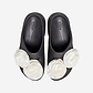 Crocs Siren Rosette Clog - כפכפי עקב פלטפורמה קרוקס בעיטור פפיון בצבע שחור/לבן