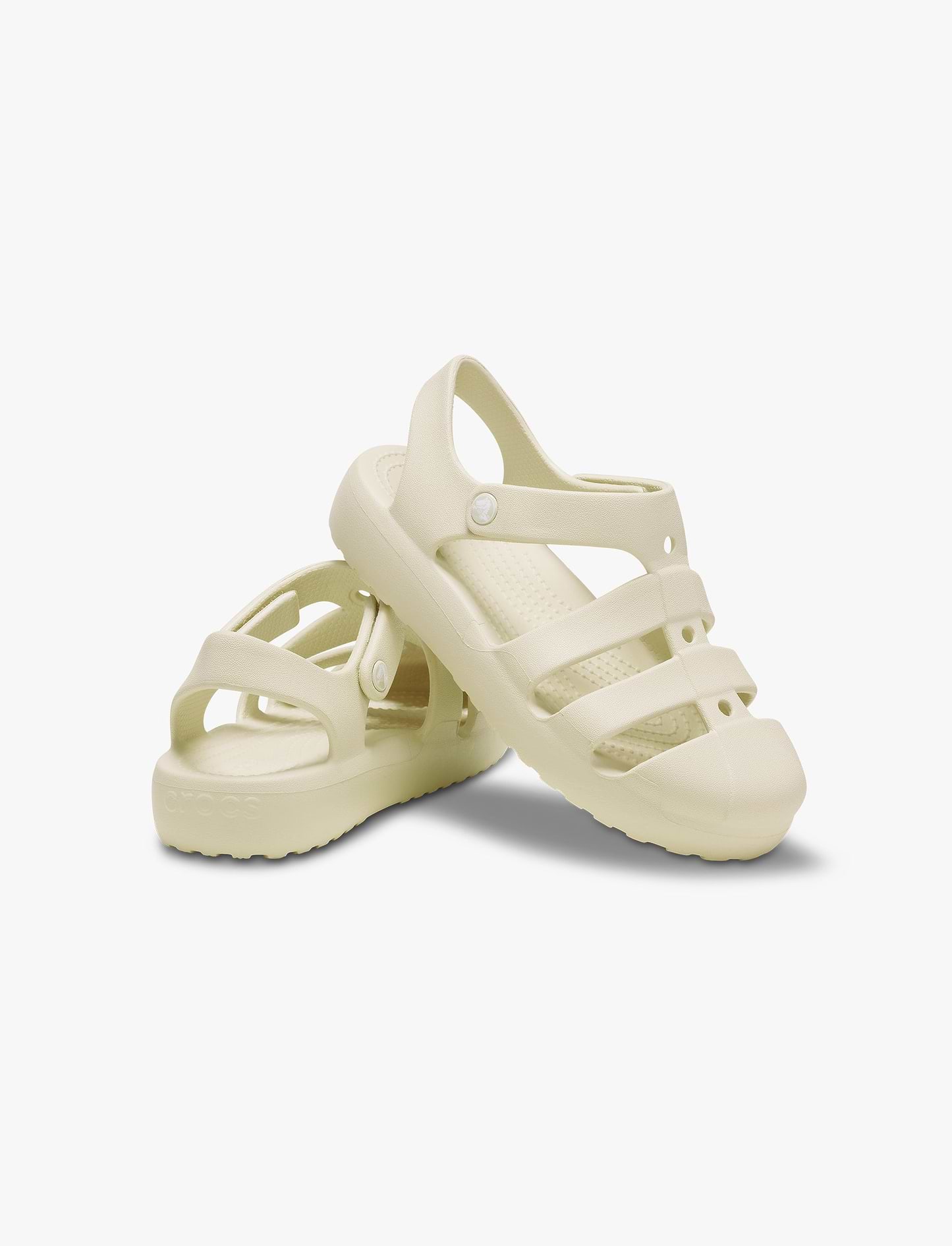 Crocs Classic Fisherman T - סנדלי קרוקס פישרמן לבנות בצבע אבן חול מידות קטנות