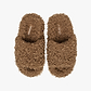 Crocs Classic Doodle Fur Slide - כפכפי פרווה סלייד קרוקס בצבע חום כהה