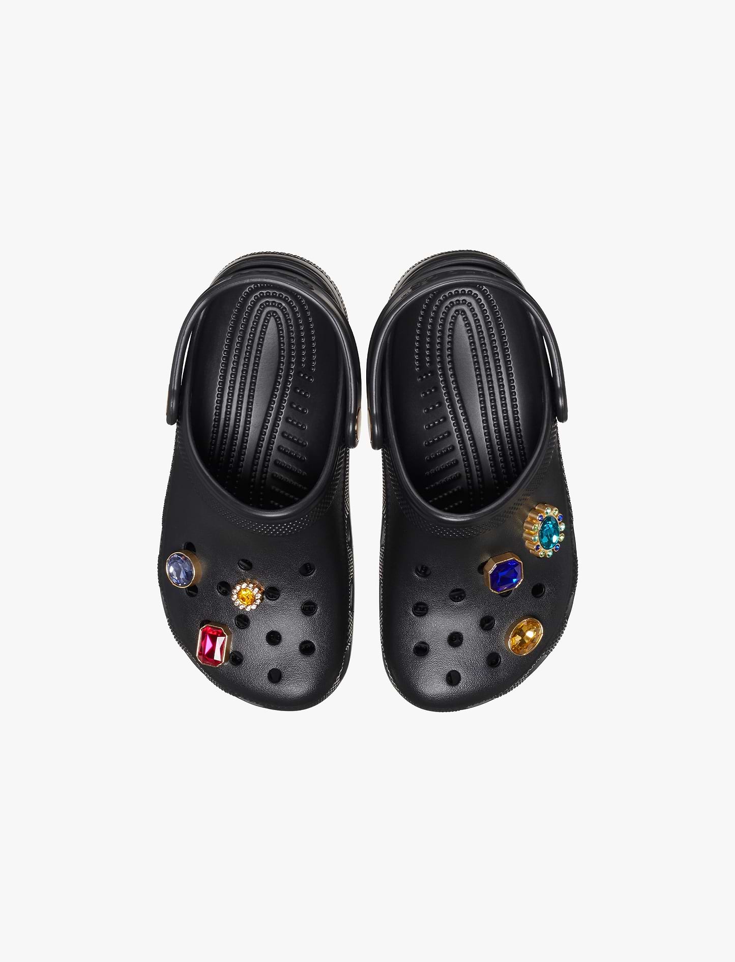 Crocs Classic Jewel Clog K - כפכפי קרוקס לילדים עם אבני חן דקורטיביות בצבע שחור