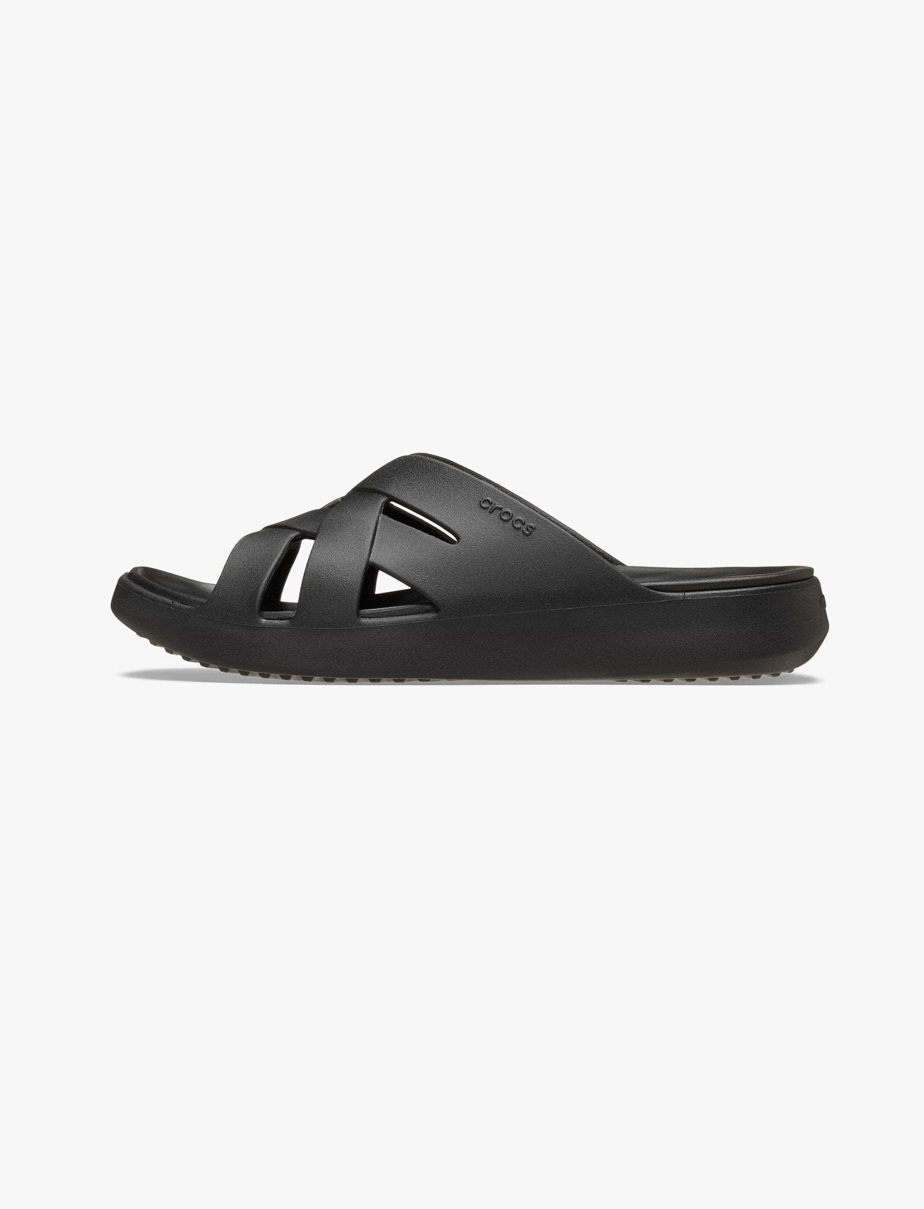 Crocs Getaway Weave Slide - כפכפי סלייד קרוקס לנשים בצבע שחור