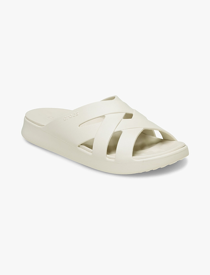 Crocs Getaway Weave Slide - כפכפי סלייד קרוקס לנשים בצבע אבן חול