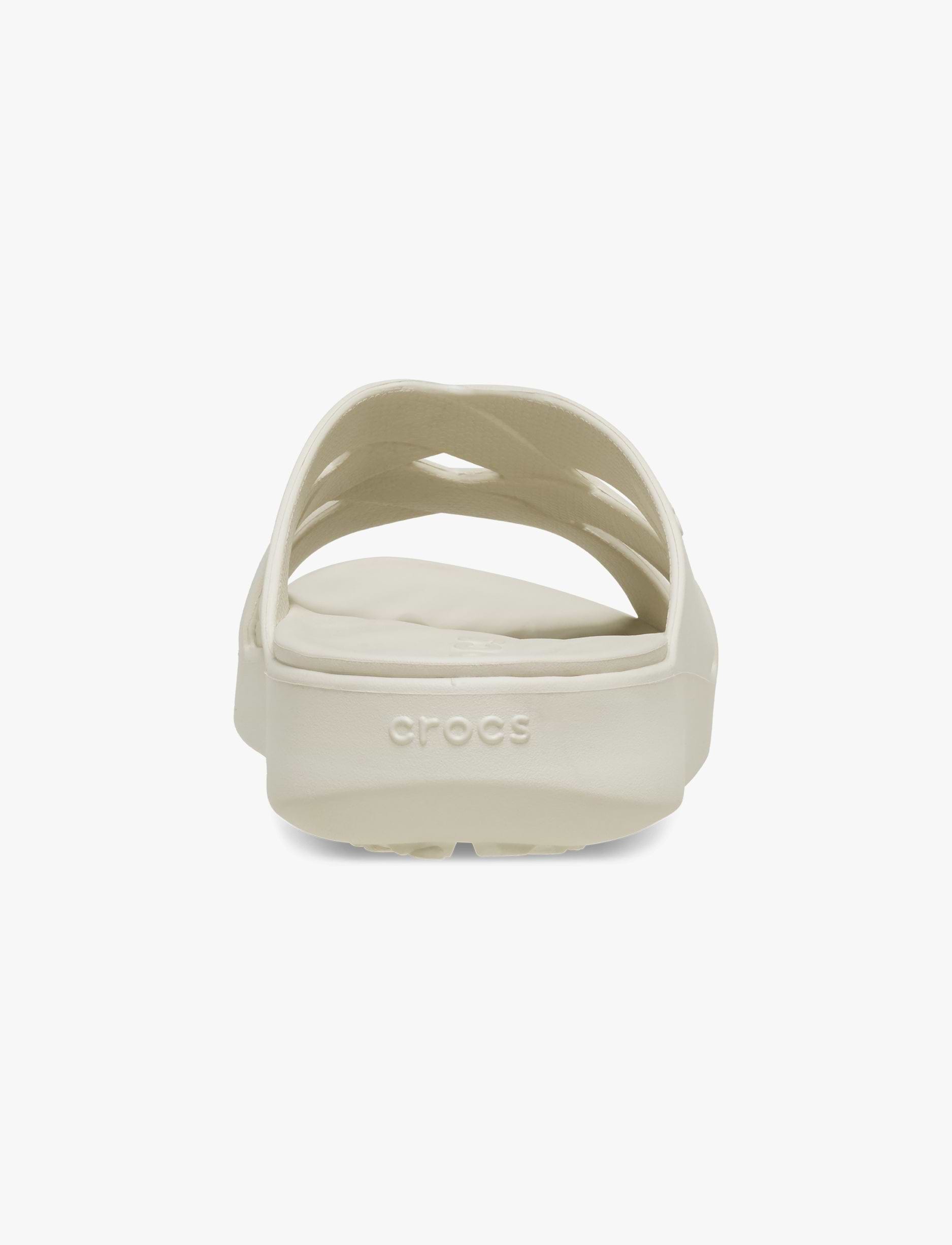 Crocs Getaway Weave Slide - כפכפי סלייד קרוקס לנשים בצבע אבן חול