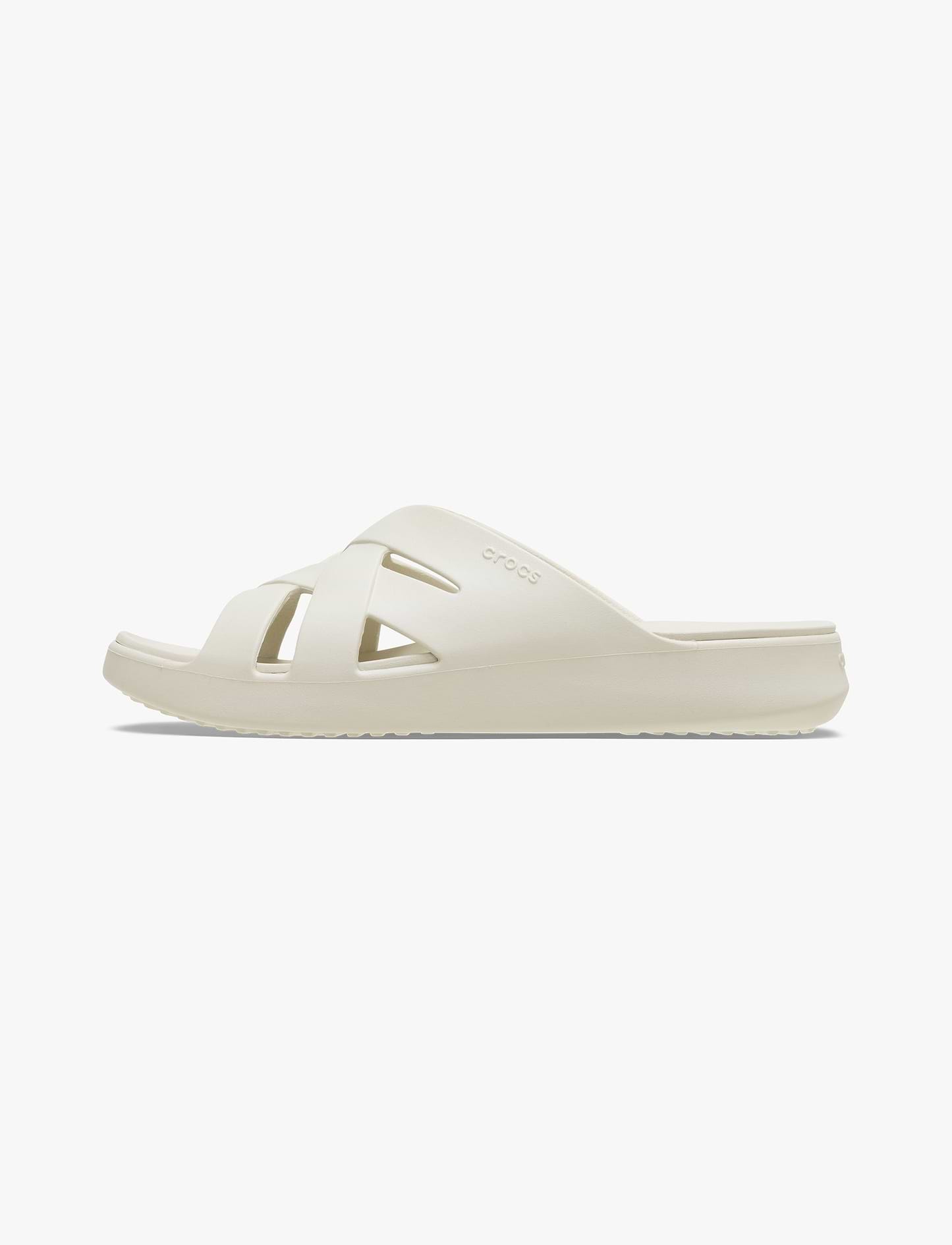 Crocs Getaway Weave Slide - כפכפי סלייד קרוקס לנשים בצבע אבן חול