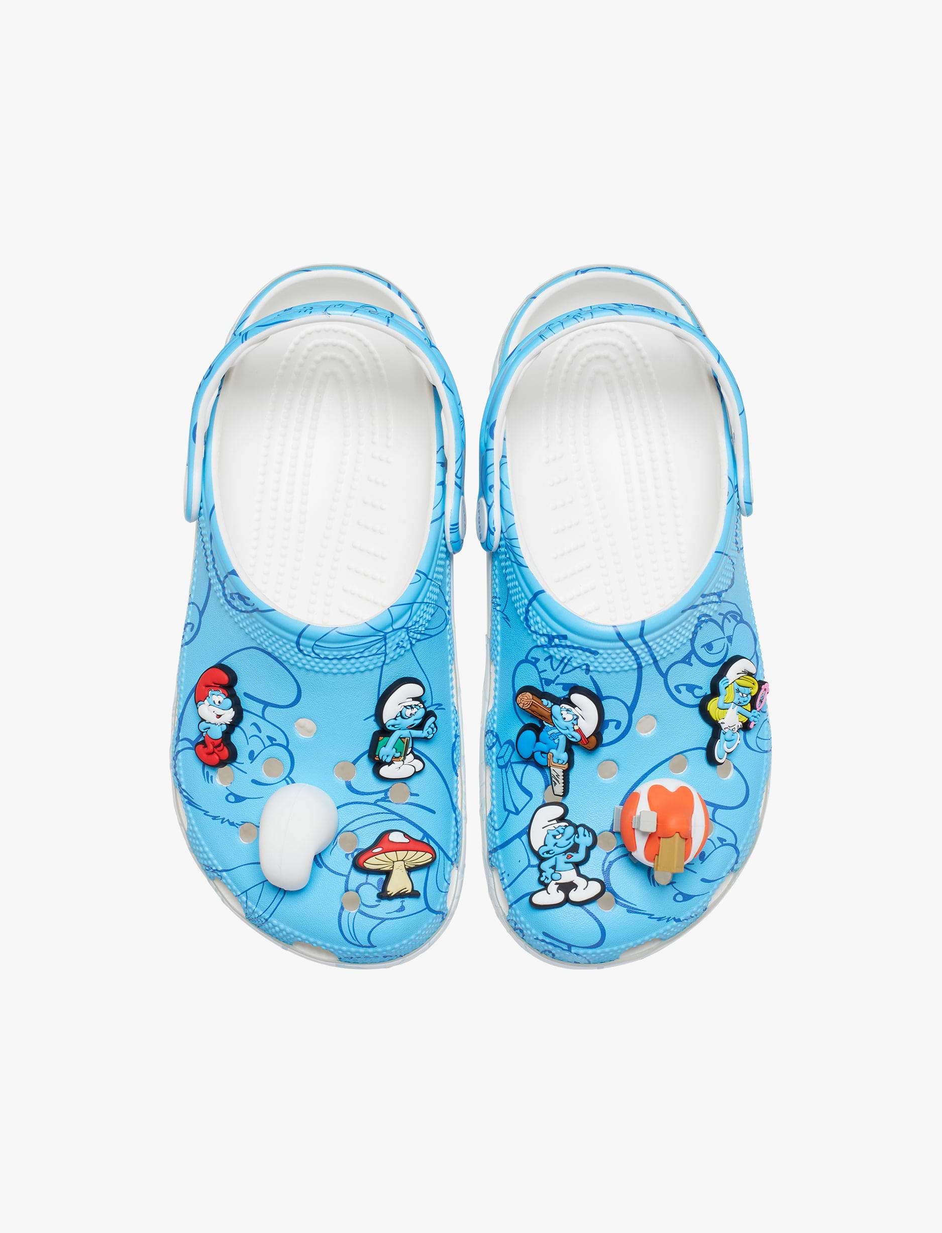 Crocs Smurfs Classic Clog - כפכפי קרוקס דרדסים בצבע תכלת/לבן