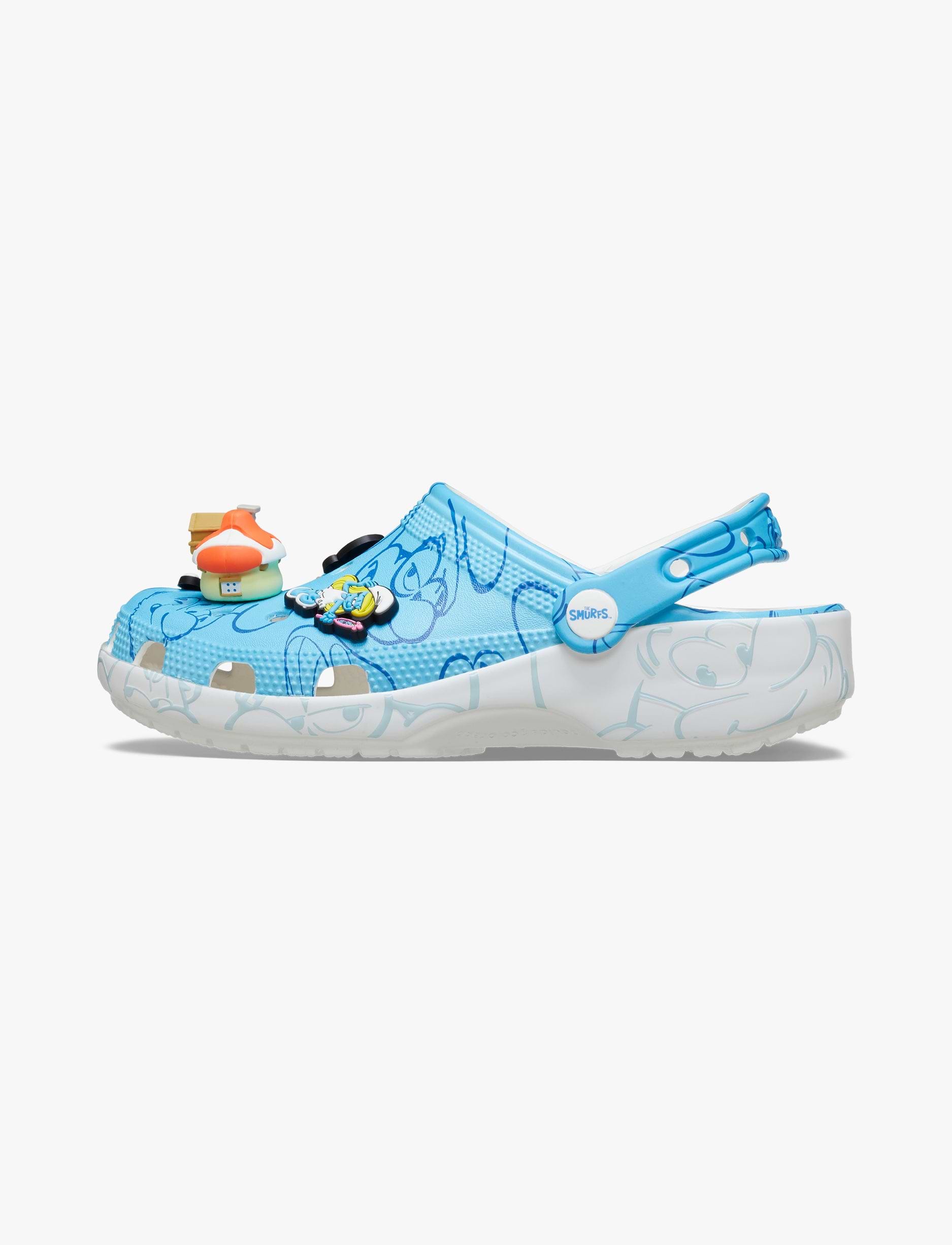 Crocs Smurfs Classic Clog - כפכפי קרוקס דרדסים בצבע תכלת/לבן
