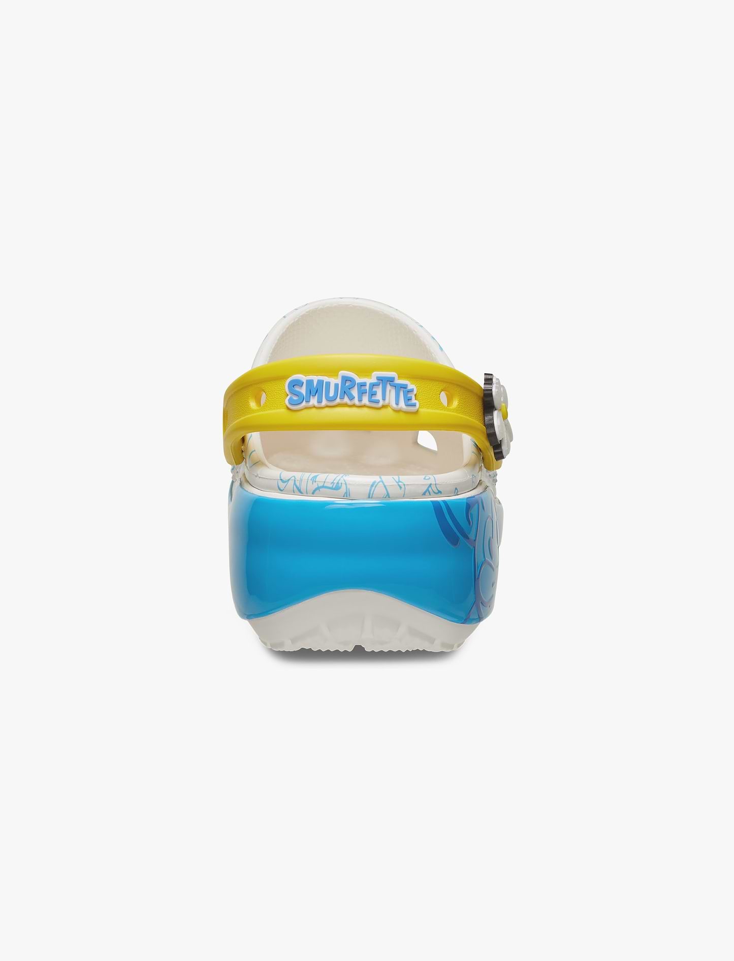 Crocs Smurfs Platform Clog - כפכפי קרוקס קלוג פלטפורמה הדרדסים לנשים בצבע לבן/תכלת