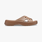 Crocs Classic Women's Cross Strap - כפכפי קרוקס לנשים בצבע חום