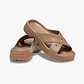 Crocs Classic Women's Cross Strap - כפכפי קרוקס לנשים בצבע חום