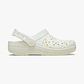 Crocs Classic Floral Cut Out Clog - כפכפי קרוקס לנשים בצבע לבן גיר
