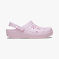 Crocs Classic Floral Cut Out Clog - כפכפי קרוקס לנשים בצבע ורוד חלבי